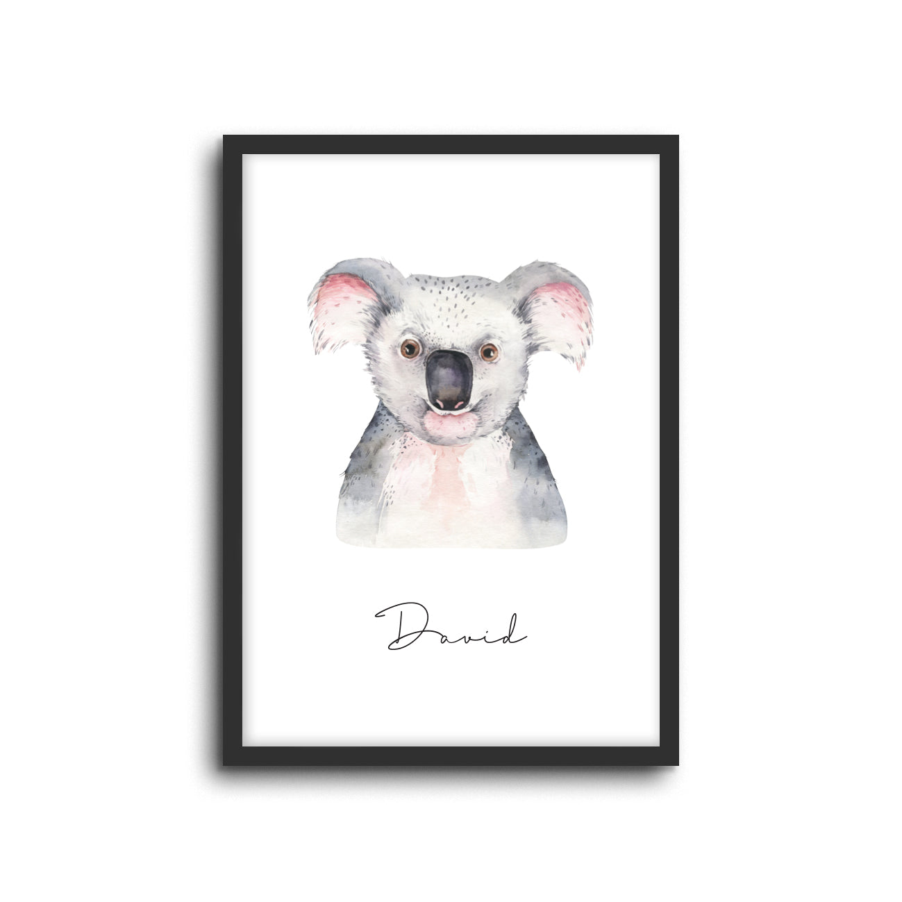 Koala Wall Print Baby Kids Room Nursery Art Custom Name