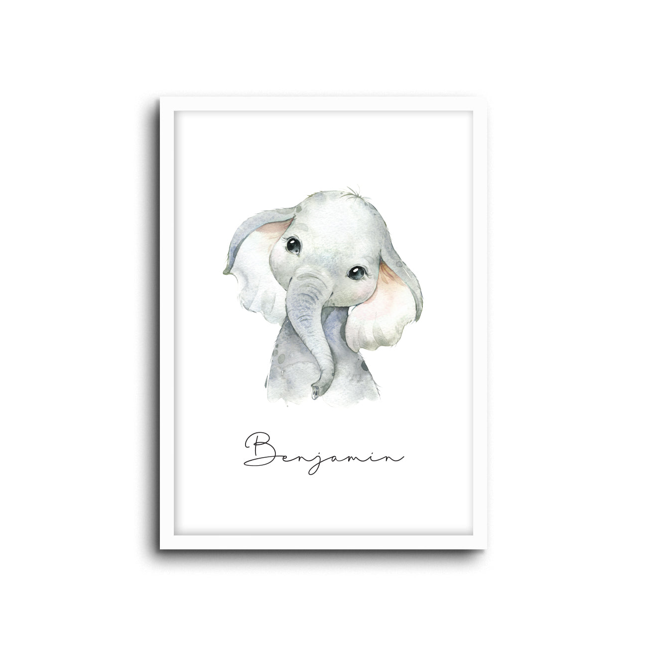 Elephant Wall Print Baby Kids Room Nursery Art Custom Name