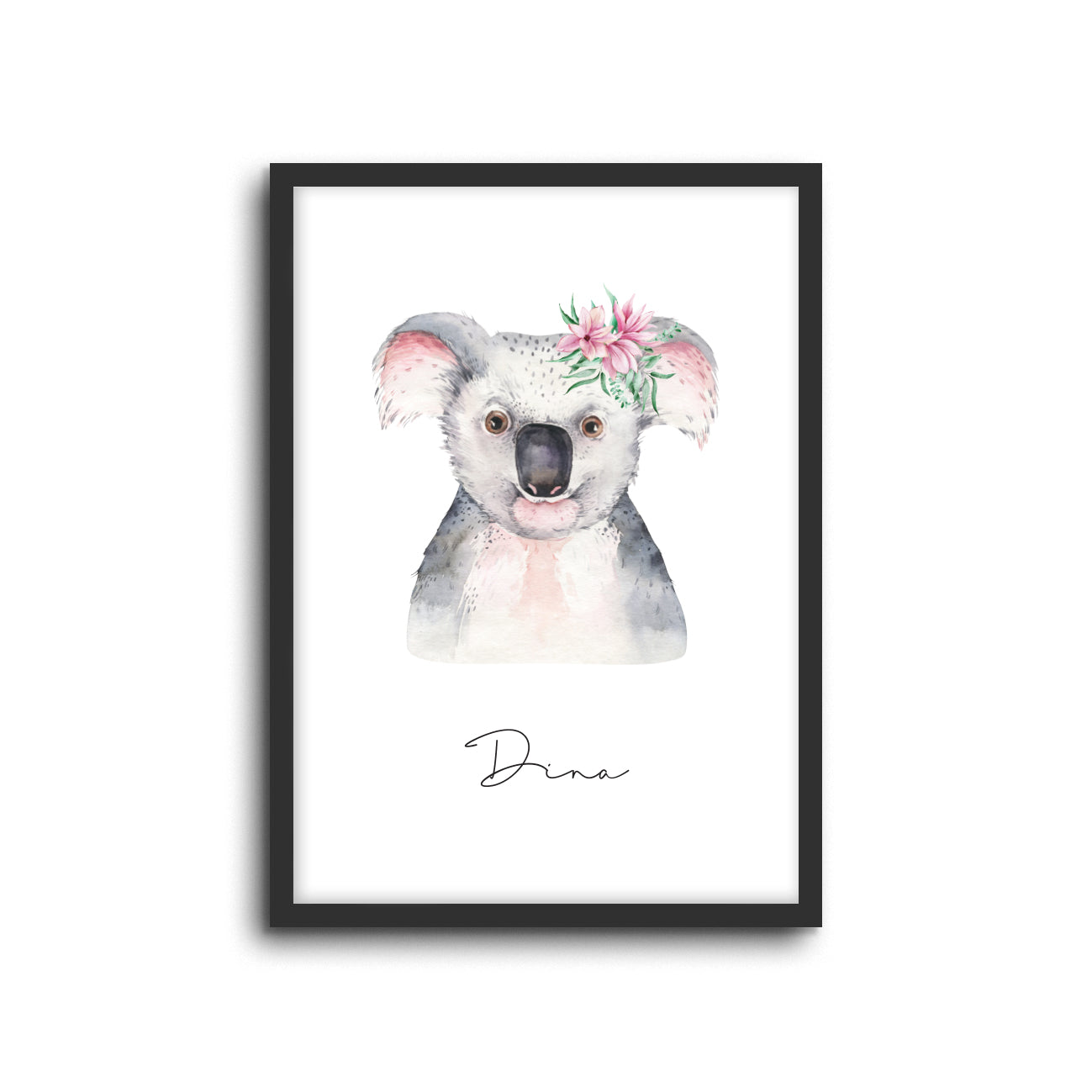 Koala Wall Print Baby Kids Room Nursery Art Custom Name