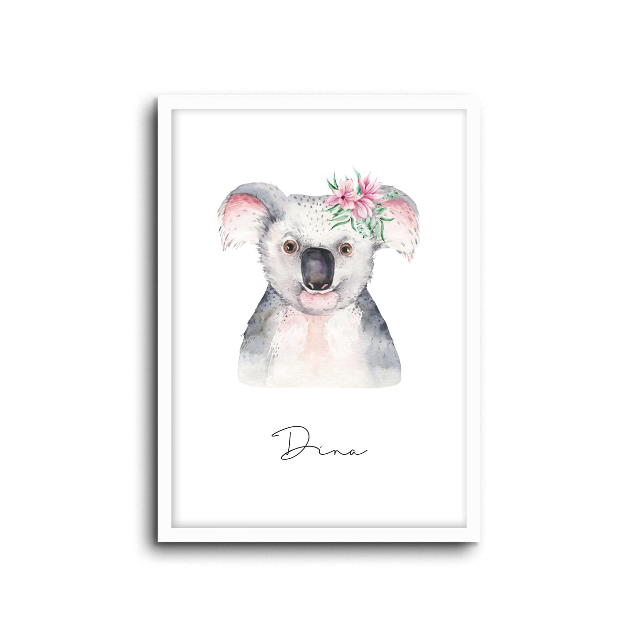 Koala Wall Print Baby Kids Room Nursery Art Custom Name