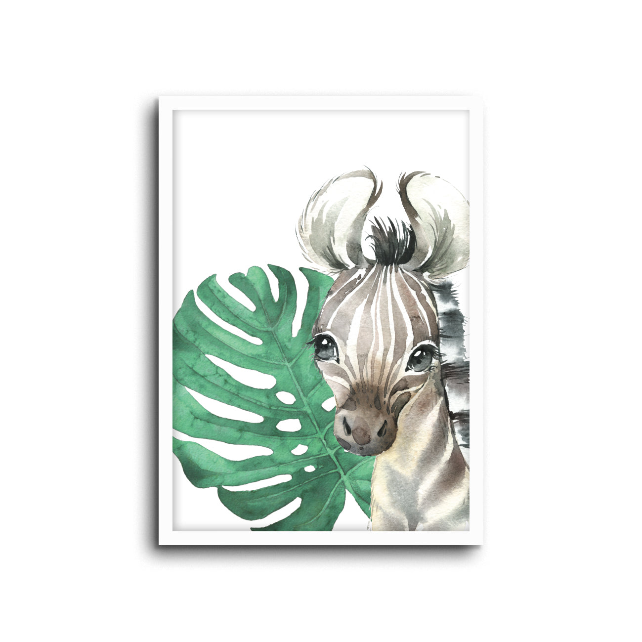 Safari Zebra Wall Print Baby Kids Room Nursery Art