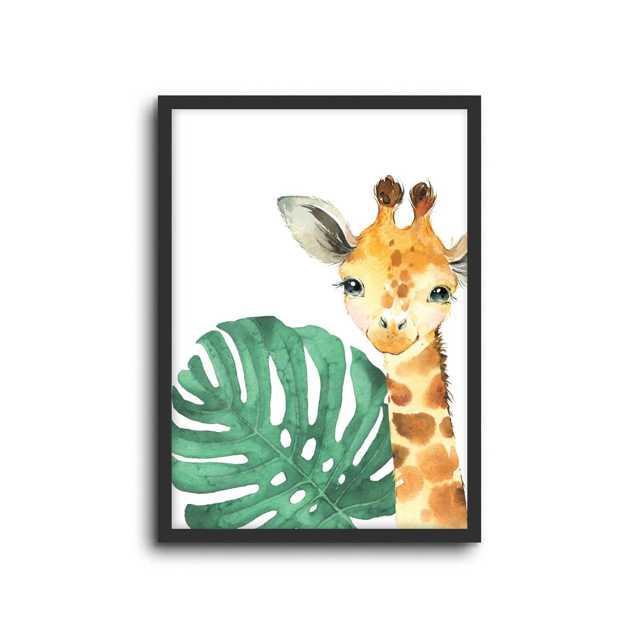 Safari Giraffe Wall Print Baby Kids Room Nursery Art