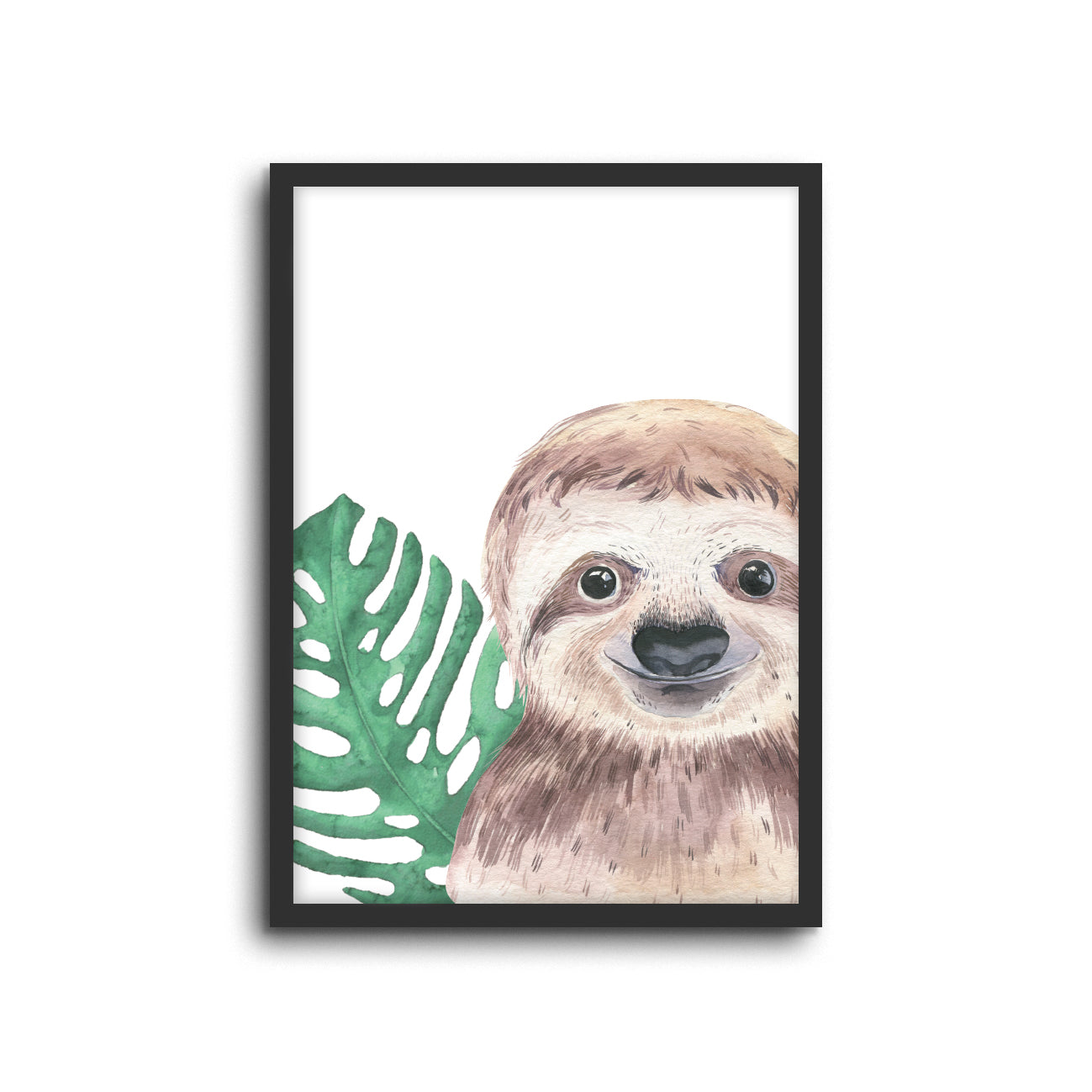 Sloth Cheetah Wall Print Baby Kids Room Nursery Art