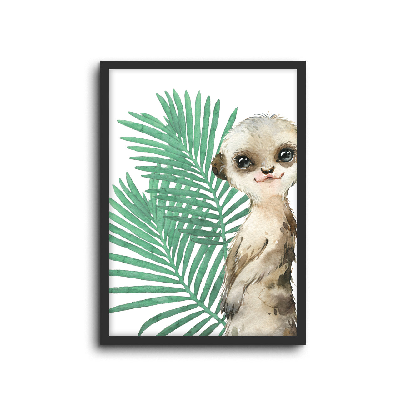 Safari Meerkat Wall Print Baby Kids Room Nursery Art