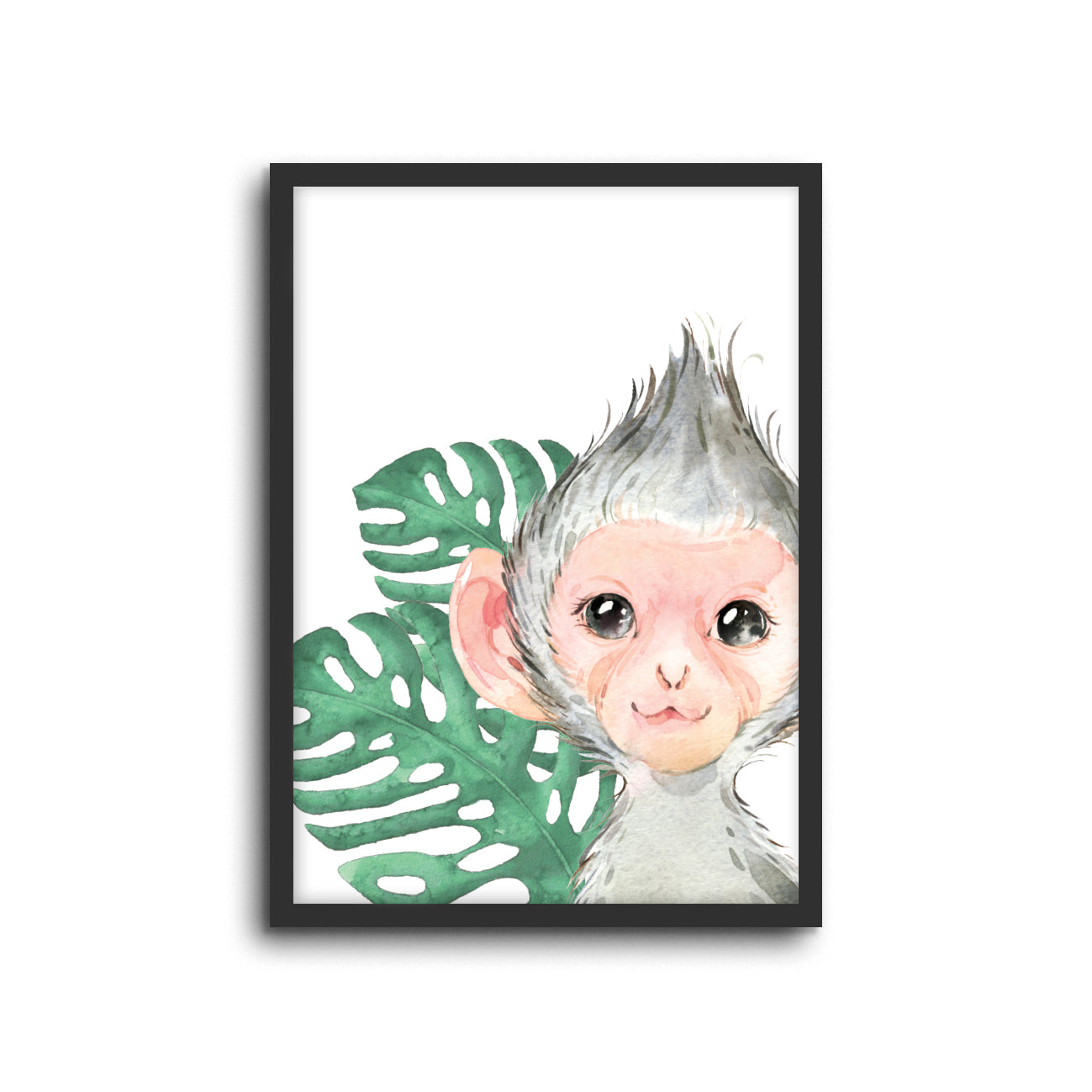 Safari Monkey Wall Print Baby Kids Room Nursery Art