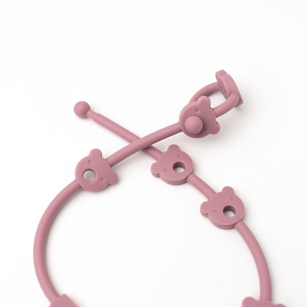 MOD AND TOD Silicone Teddy Strap-It Baby Accessory | Dusty Pink