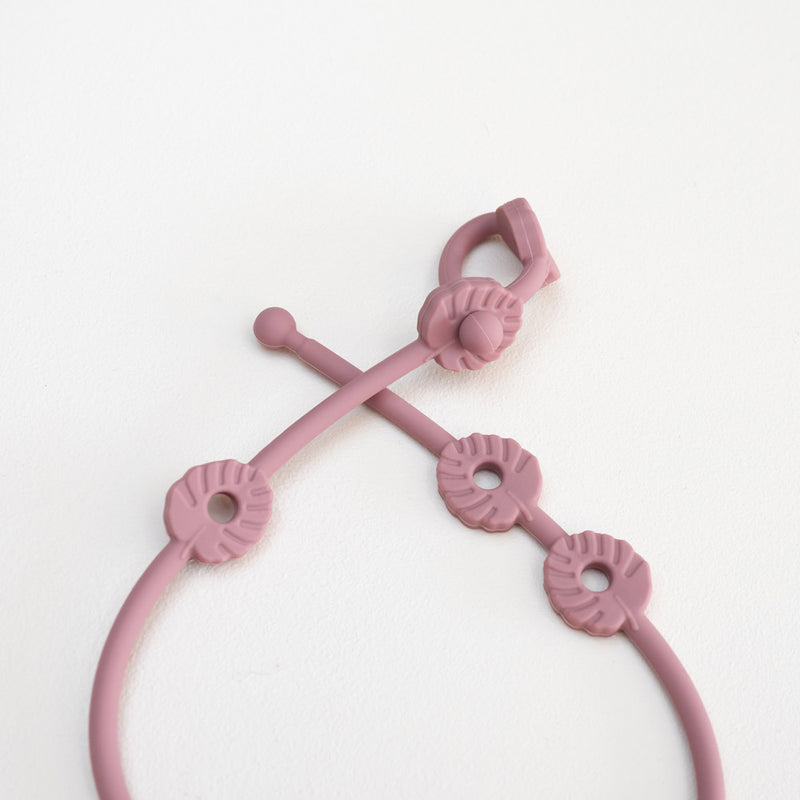 MOD AND TOD Silicone Monstera Strap-It Baby Accessory | Dusty Pink
