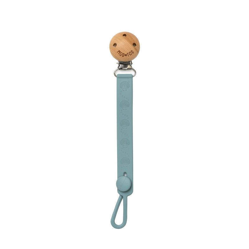 MOD & TOD Silicone Pacifier Clips for baby | Hazy Blue