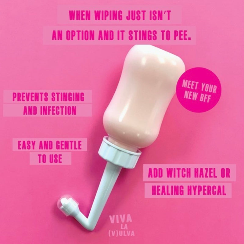Postpartum Cleansing Peri Wash Bottle by Viva La Vulva for perineal healing after virginal birth and c-section