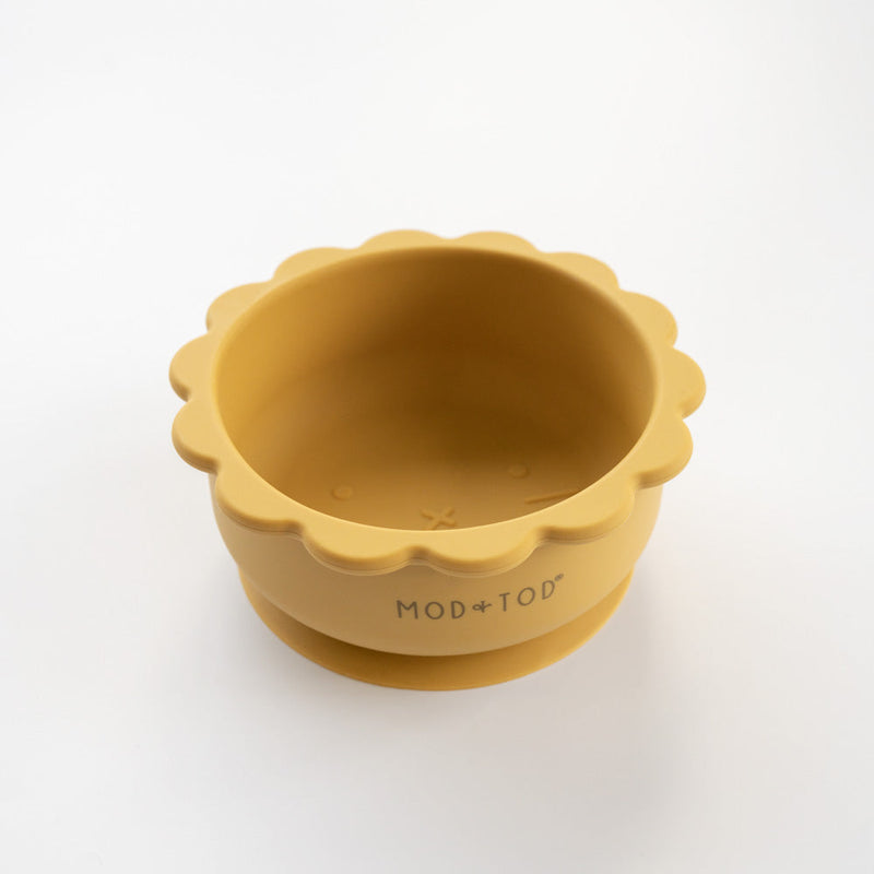 Silicone Suction Lion Bowl | Mustard for baby and kids feeding 