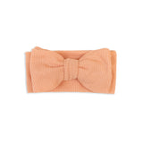 Big Waffle Bow Headband - Melon for baby, newborn and infant. Cute and beautiful. One size fit all