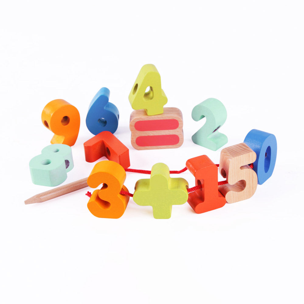 Classic World wooden Number Beads for toddler and kids