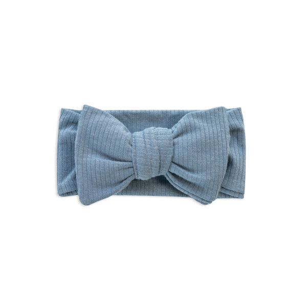 MOD AND TOD Ribbed Bow Headband | Ocean for baby