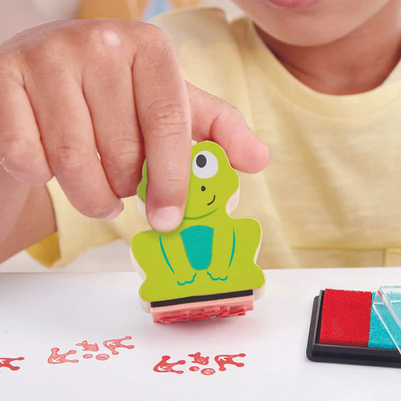 Hape Pawprint Ink Stamps for toddlers and kids art and craft activities