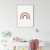 Chase Rainbows wall print art for baby nursery or children's bedroom