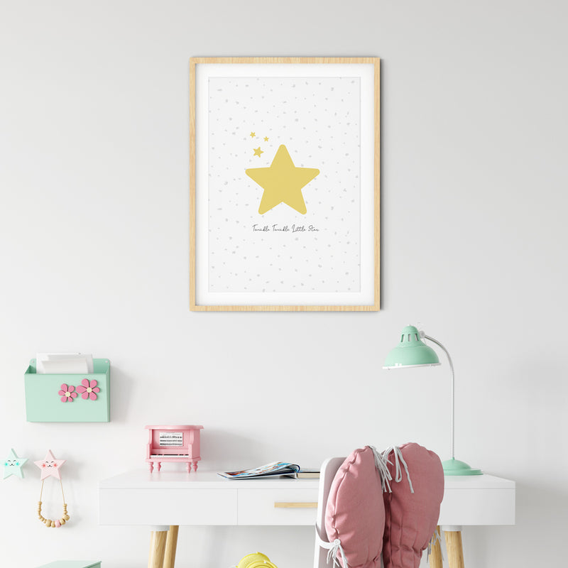 Twinkle Star wall print art for baby nursery or children's bedroom