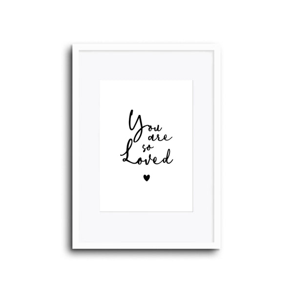 Nursery Decor Wall art Print - You Are So Loved - Kids bedroom baby room playroom home decor and for lounge