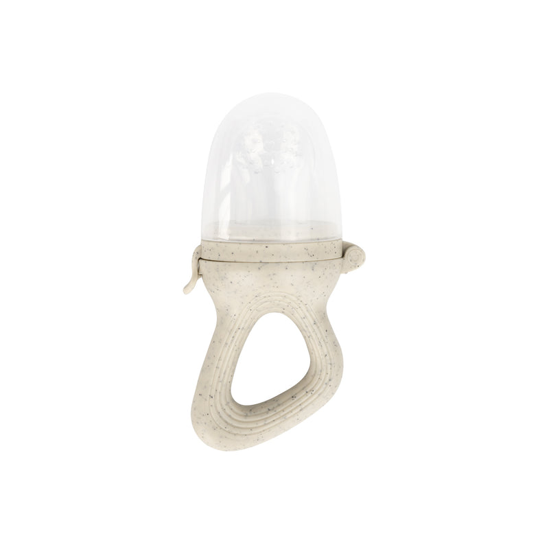 Fresh Food Feeder in Speckled Cream for baby starting solids. Introduce food safely to baby. Self-feeding.
