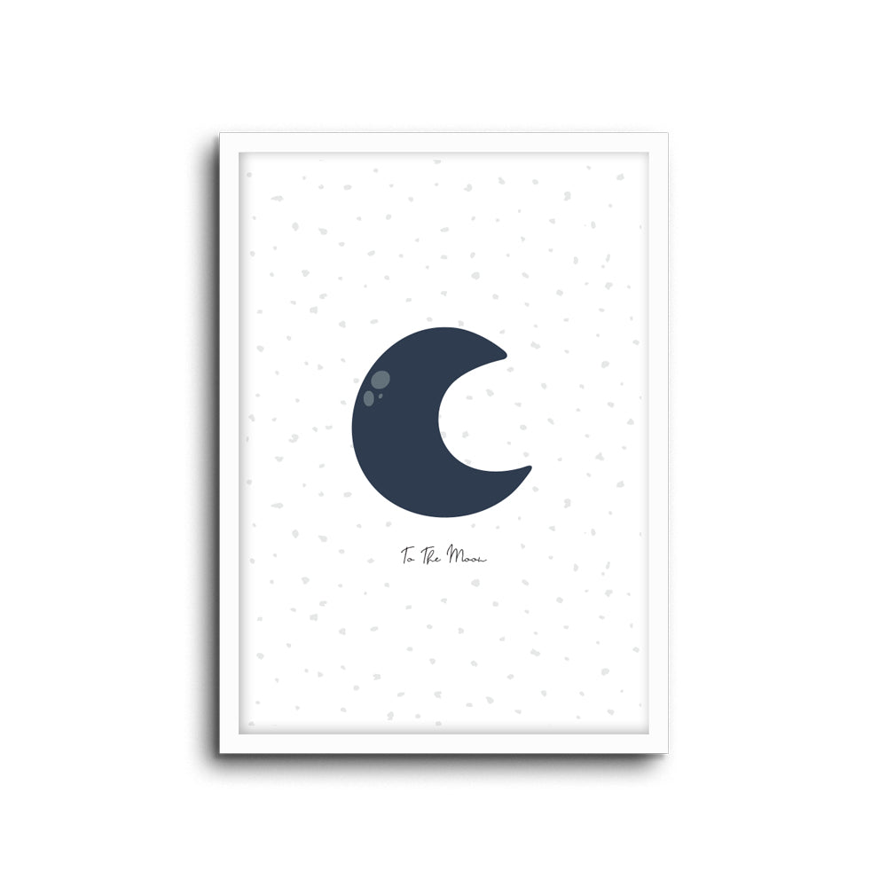 To The Moon wall print art for baby nursery or children's bedroom