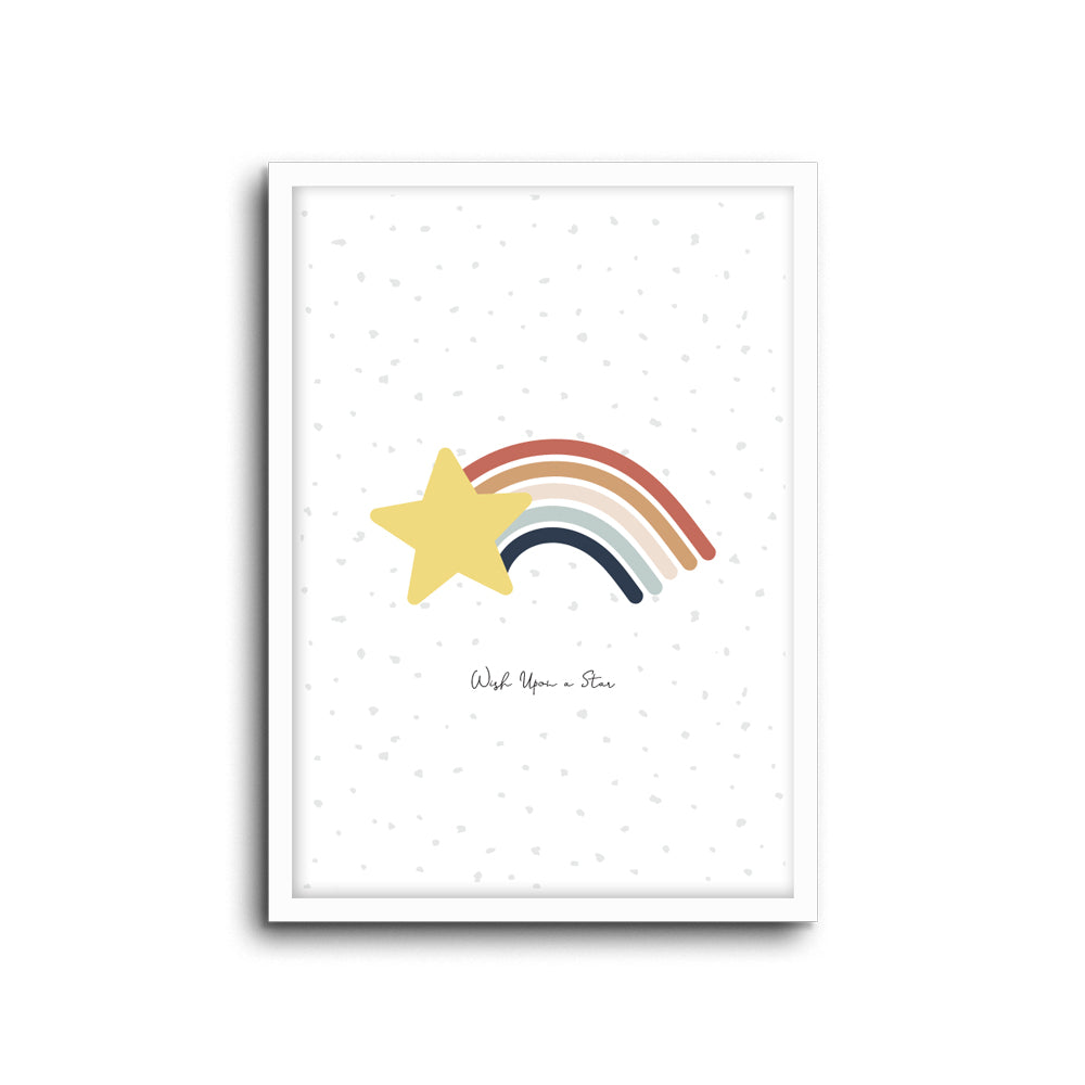 Shooting Star wall print art for baby nursery or children's bedroom