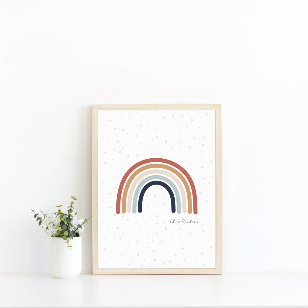 Chase Rainbows wall print art for baby nursery or children's bedroom