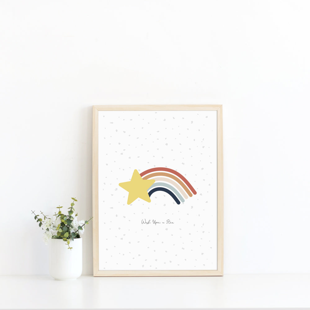 Shooting Star wall print art for baby nursery or children's bedroom