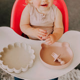 Silicone Suction Lion Plate | Ivory for kids and baby feeding